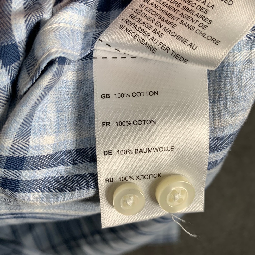 Oak Hill Shirt Men 4XL Blue Plaid DXL Oversize Button Down Cotton NEW - Picture 3 of 8